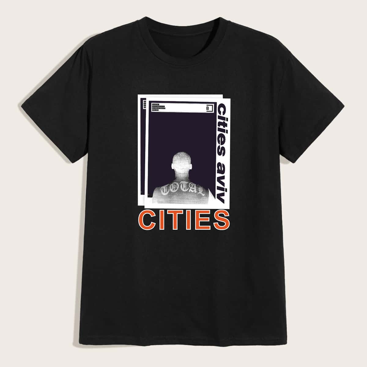 

Guys Figure And Letter Graphic Tee, Black