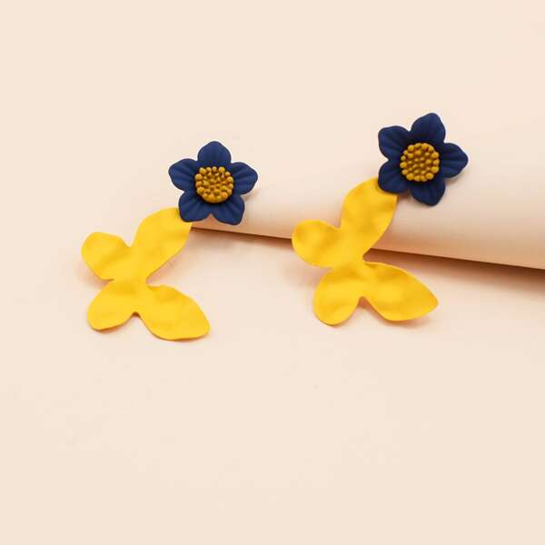 

Butterfly Charm Drop Earrings, Yellow