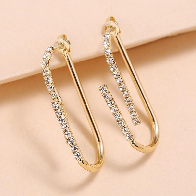 

Rhinestone Earring jackets, Gold