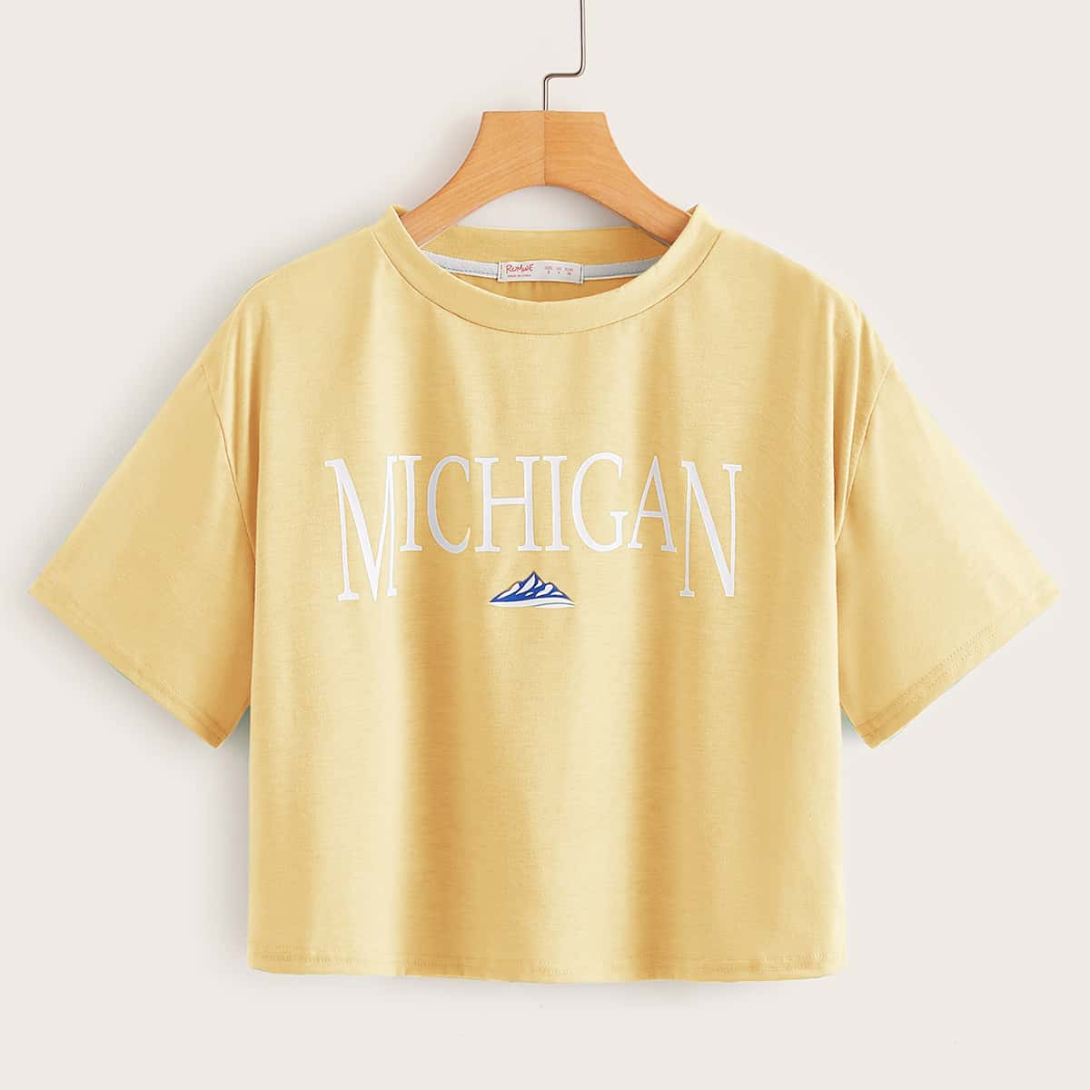 

Letter Graphic Tee, Yellow