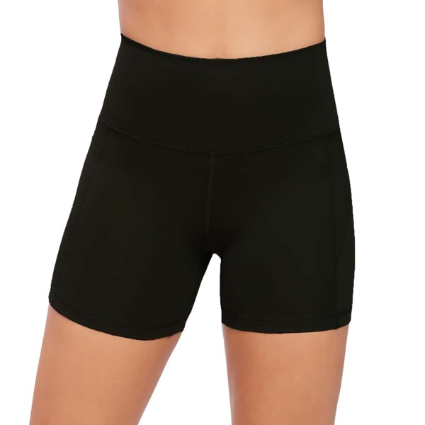 

Queenieke Wide Waistband Skinny Sports Shorts, Black