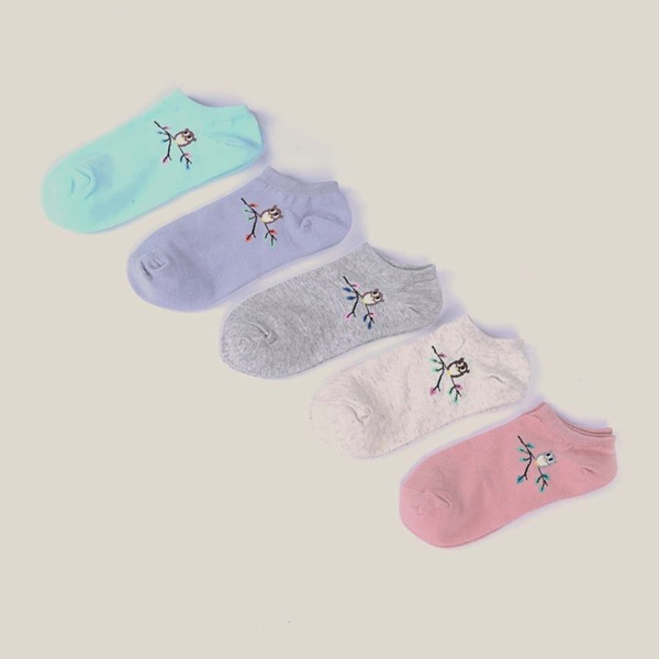 

5pairs Animal Pattern Socks, Multicolor