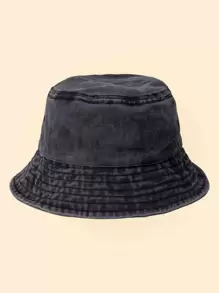 1pc Women Stylish Daily Leisure Solid Bucket Hat