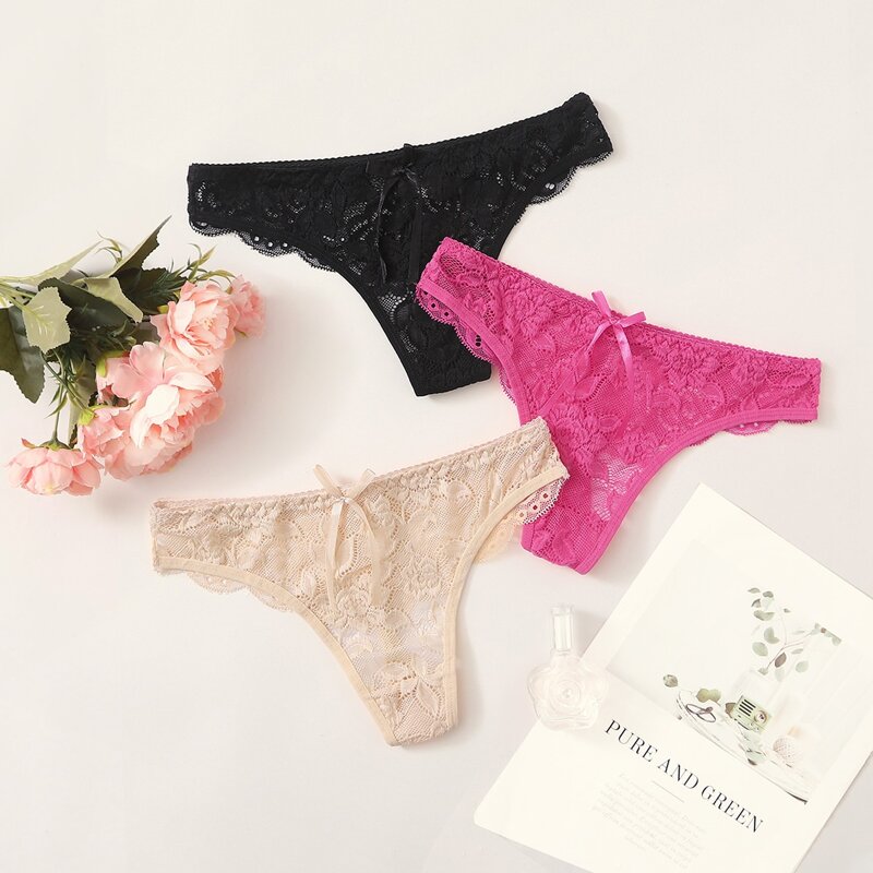 

3pack Floral Lace Panty Set, Multicolor