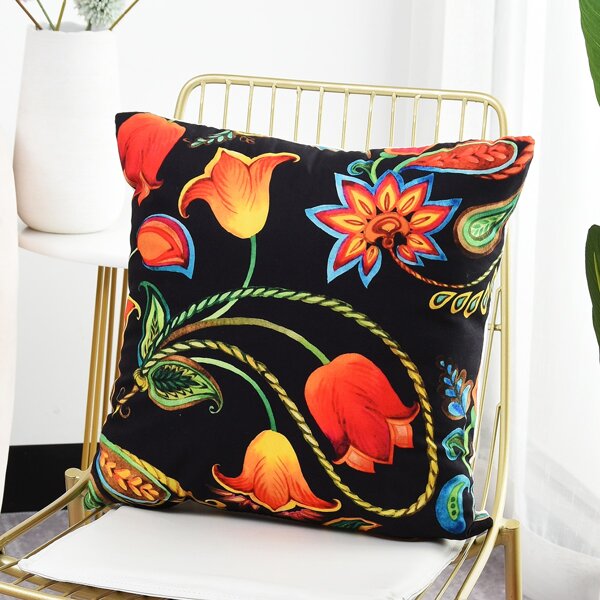 

Floral Pattern Cushion Cover Without Filler, Multicolor