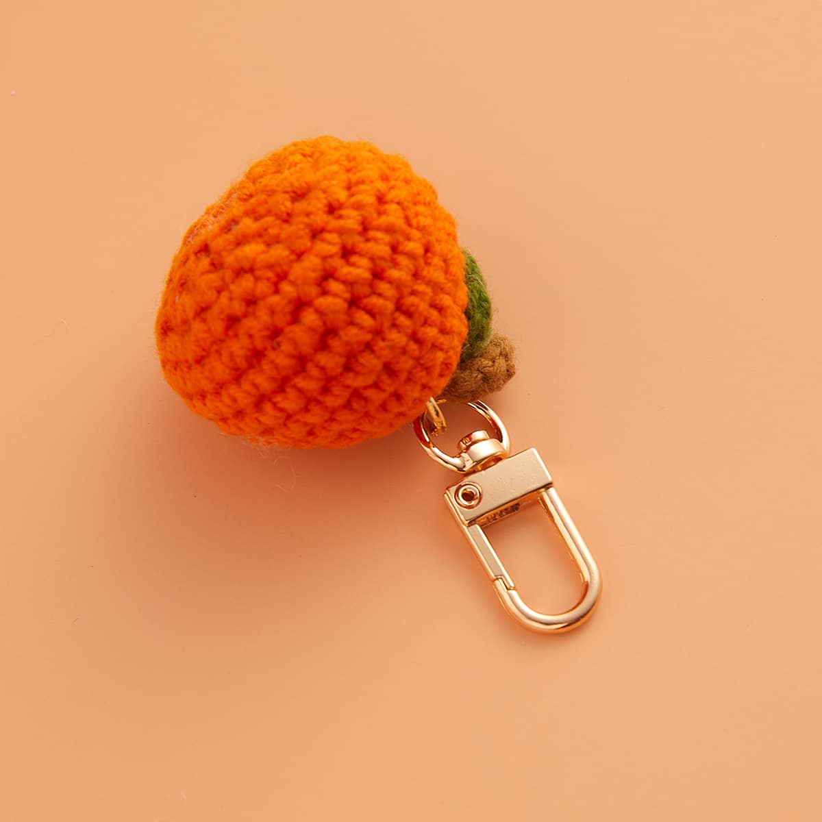 

Braided Orange Charm Keychain