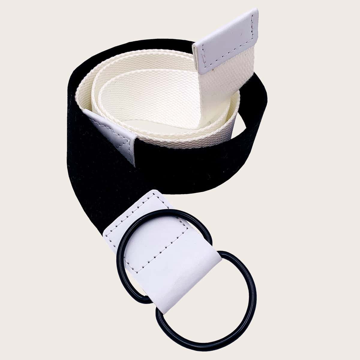 

Color Block Tape Belt, Black