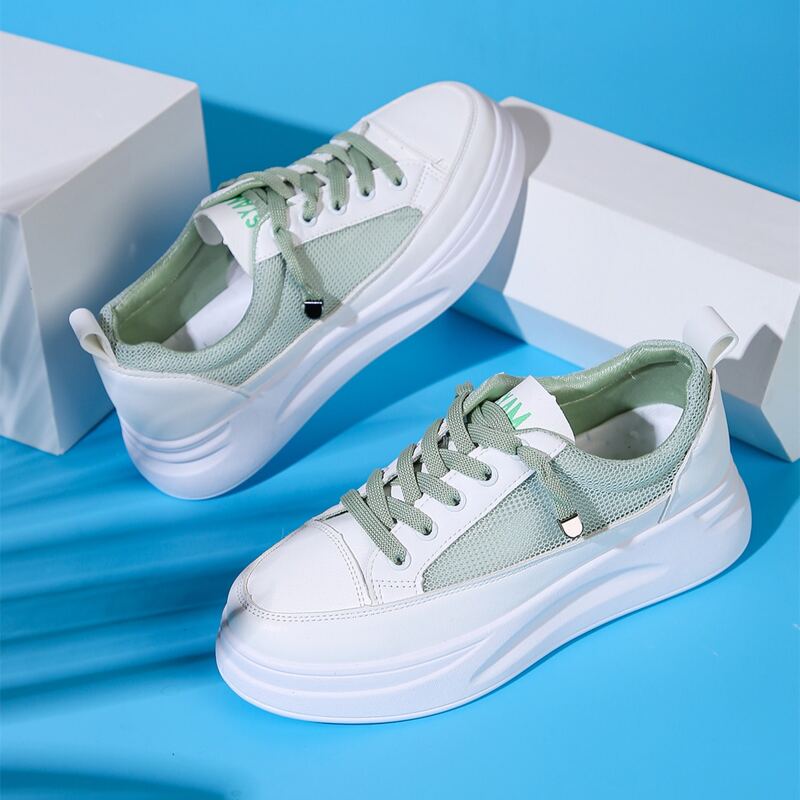 

Lace-up Front Wide Fit Sneakers, White
