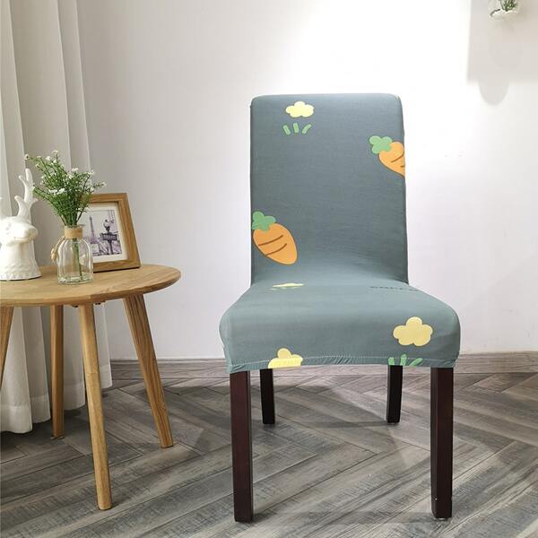 

Carrot Print Stretchy Chair Cover, Green