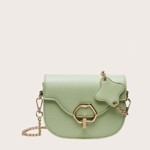 

Сумка через плечо с металлическим замком, Зелёные