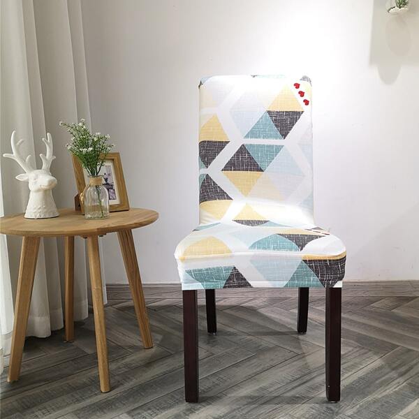 

Geometric Pattern Stretchy Chair Cover, Multicolor