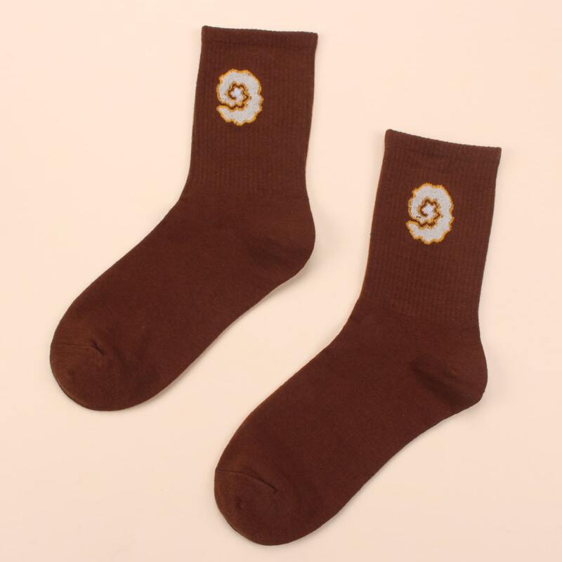 

Cartoon Graphic Socks, Coffee