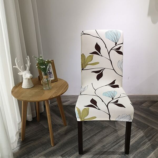 

Flower Print Stretchy Chair Cover, Multicolor