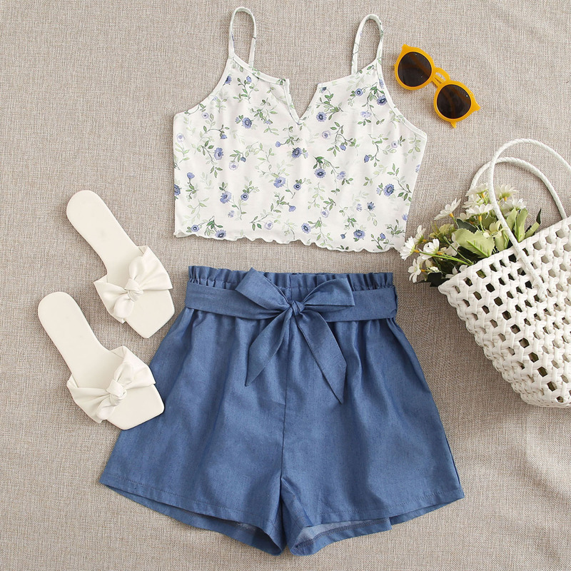 

Ditsy Floral Cami & Paperbag Shorts, Multicolor
