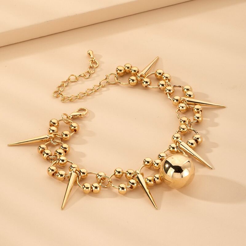 

Metal Ball Decor Bracelet, Gold