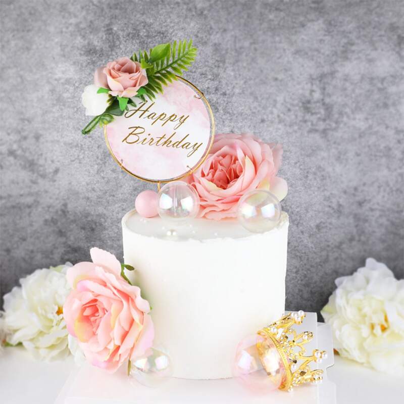 

Birthday Cake Topper, Pink