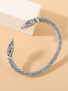 Vòng tay nam chi tiết rắn Snake - Bạc - Xem 1