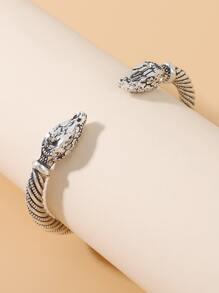 Vòng tay nam chi tiết rắn Snake - Bạc - Xem 2