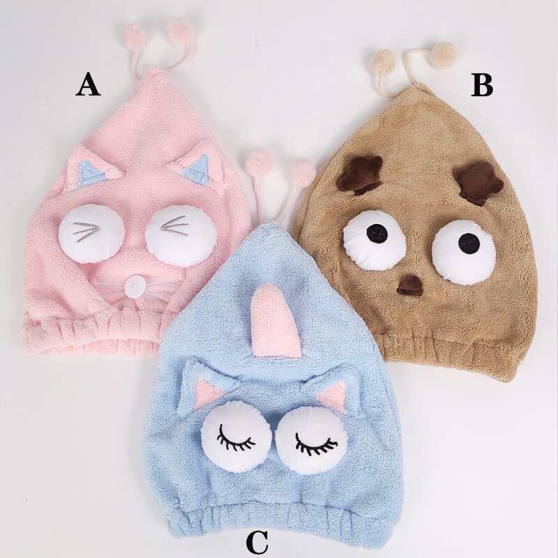

1pc Cartoon Dry Hair Cap, Multicolor