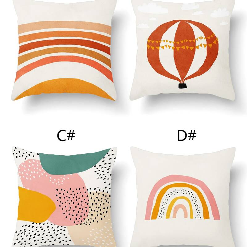 

1pc Graphic Print Cushion Cover Without Filler, Multicolor