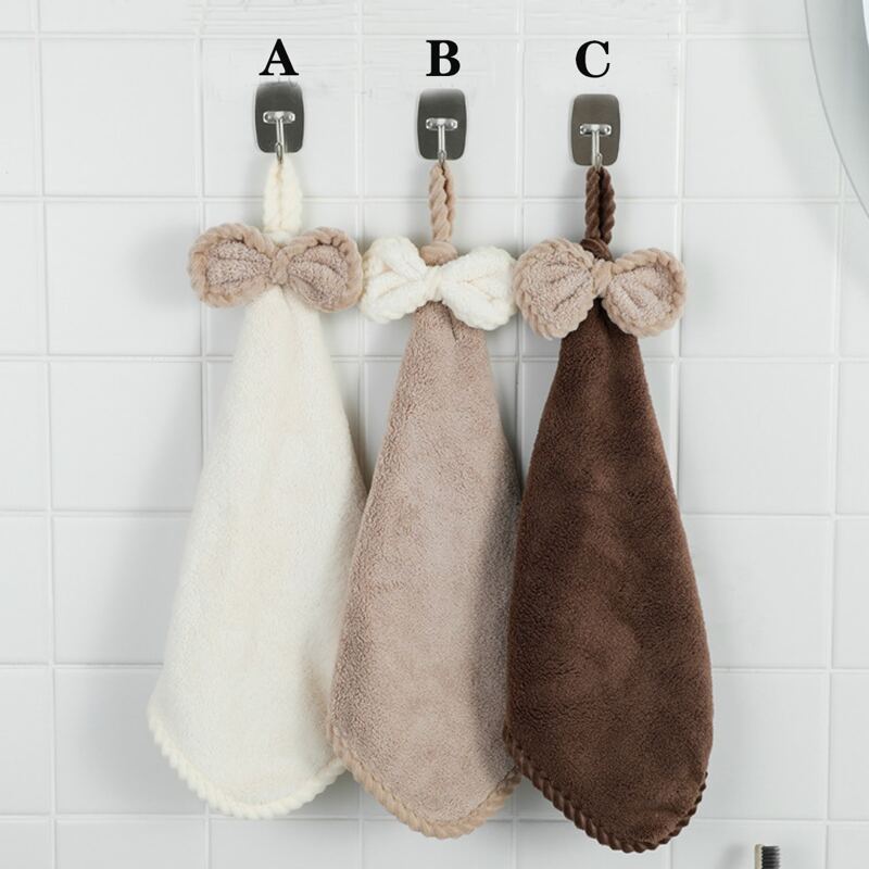 

1pc Bow Decor Hand Towel, Multicolor