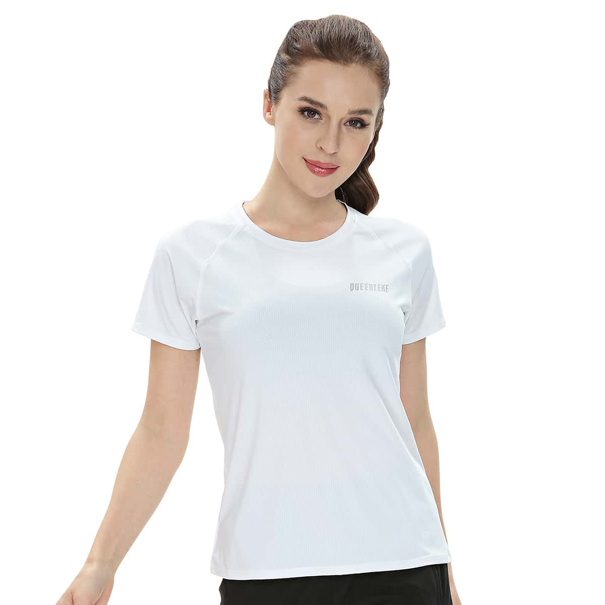 

Queenieke Letter Graphic Raglan Sleeve Sports Tee, White