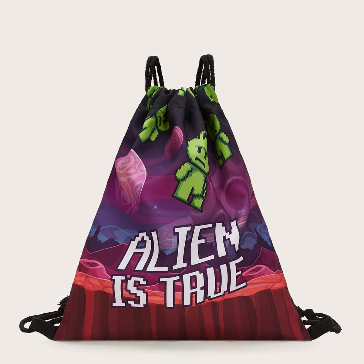 

Cartoon Drawstring Backpack, Multicolor