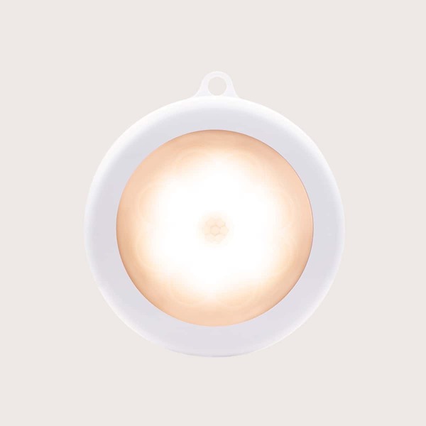 

1pc Round Motion Sensor Closet Light, Yellow