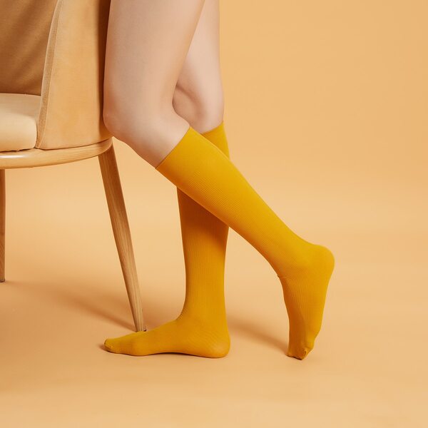 

Solid Knee Socks, Yellow
