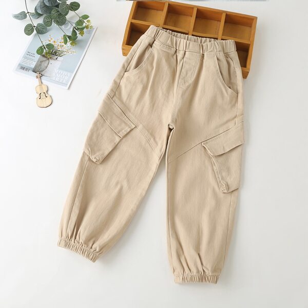 

Toddler Boys Side Flap Pocket Cargo Pants, Beige