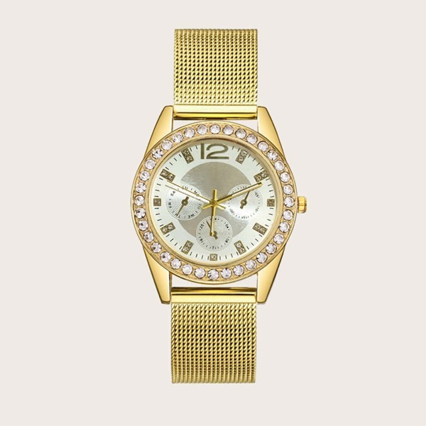 

Rhinestone Decor Pointer Watch