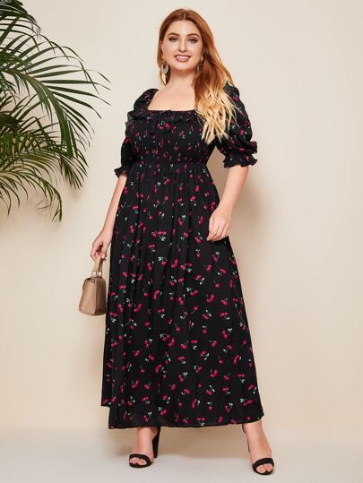 just female cherry maxi dress