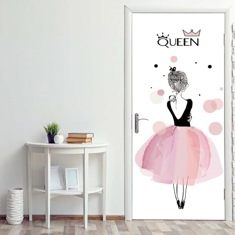 

Girl Print Door Sticker, Multicolor