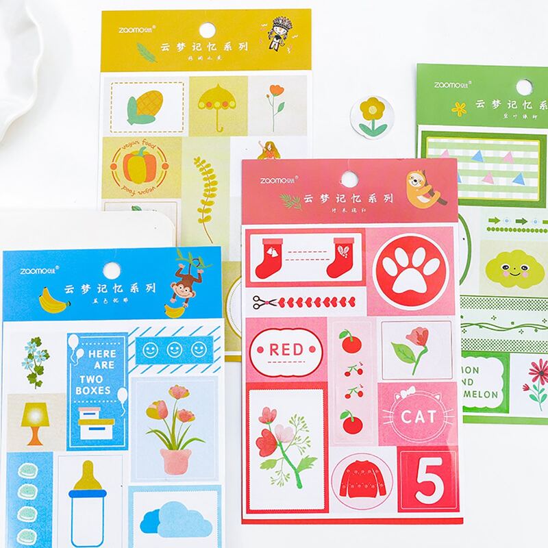

2packs Cartoon Graphic Sticker, Multicolor