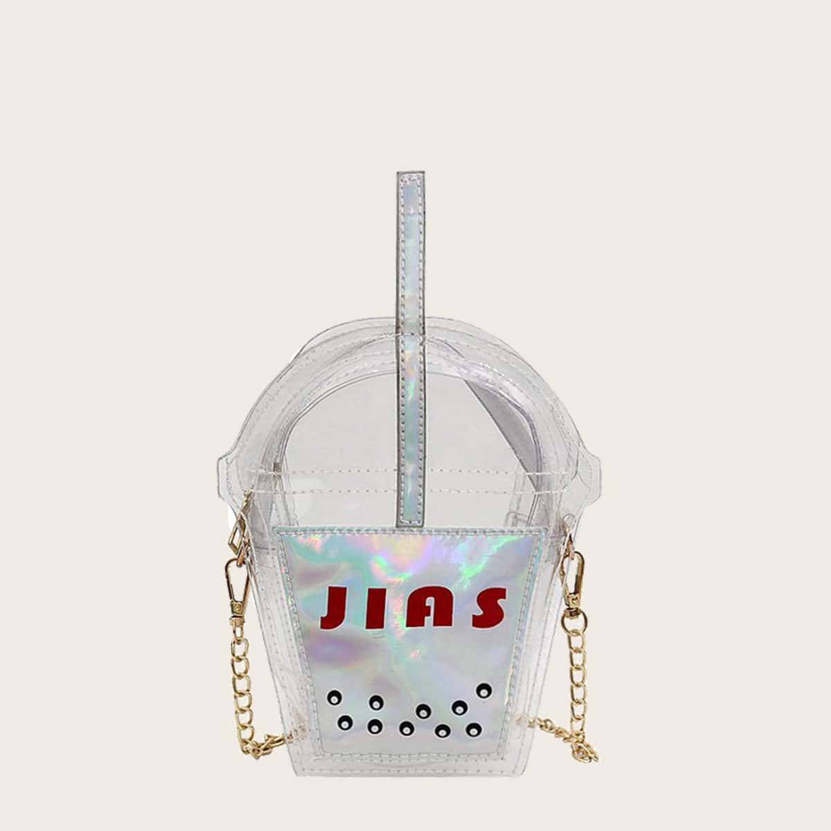 

Bubble Tea Chain Bag, Silver
