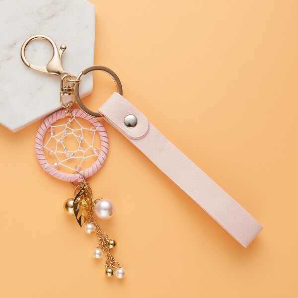 

Dreamcatcher Charm Keychain, Pink