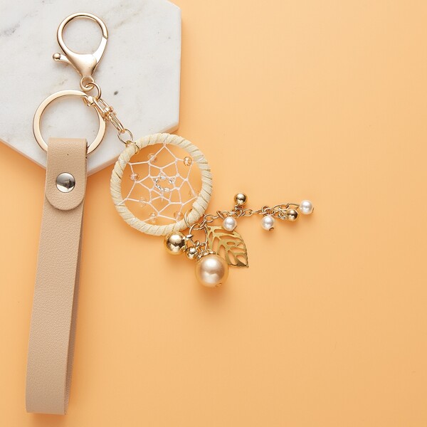 

Dreamcatcher Charm Keychain, Khaki