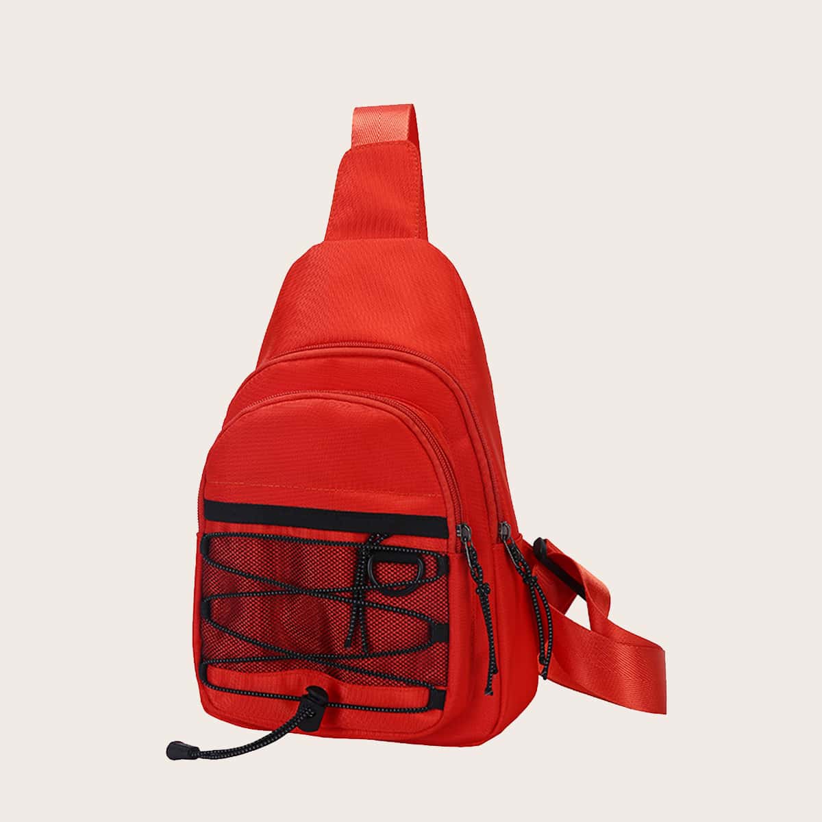 

Drawstring Buckle Crossbody Bag, Orange