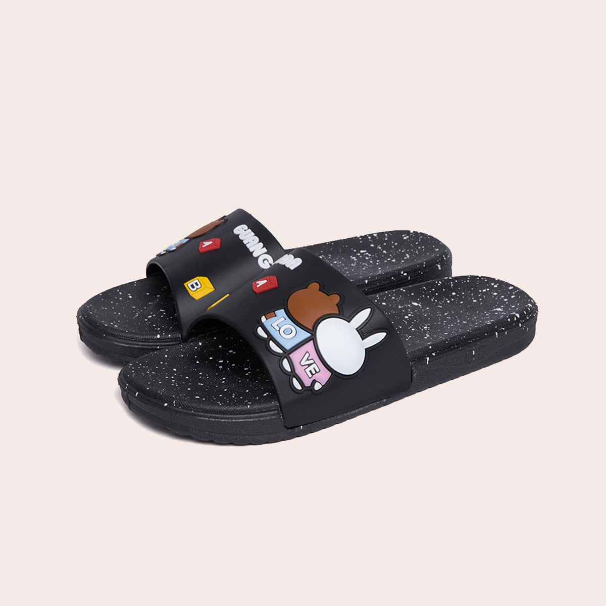 

Guys Cartoon Rabbit Graphic Sliders, Black