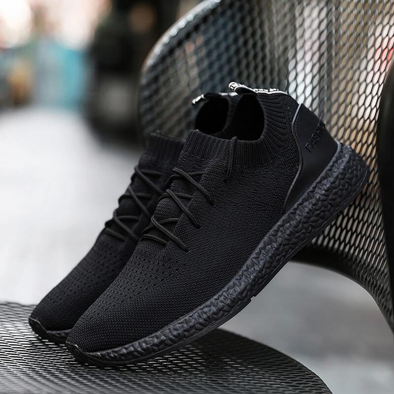 

Guys Lace-up Sock Sneakers, Black
