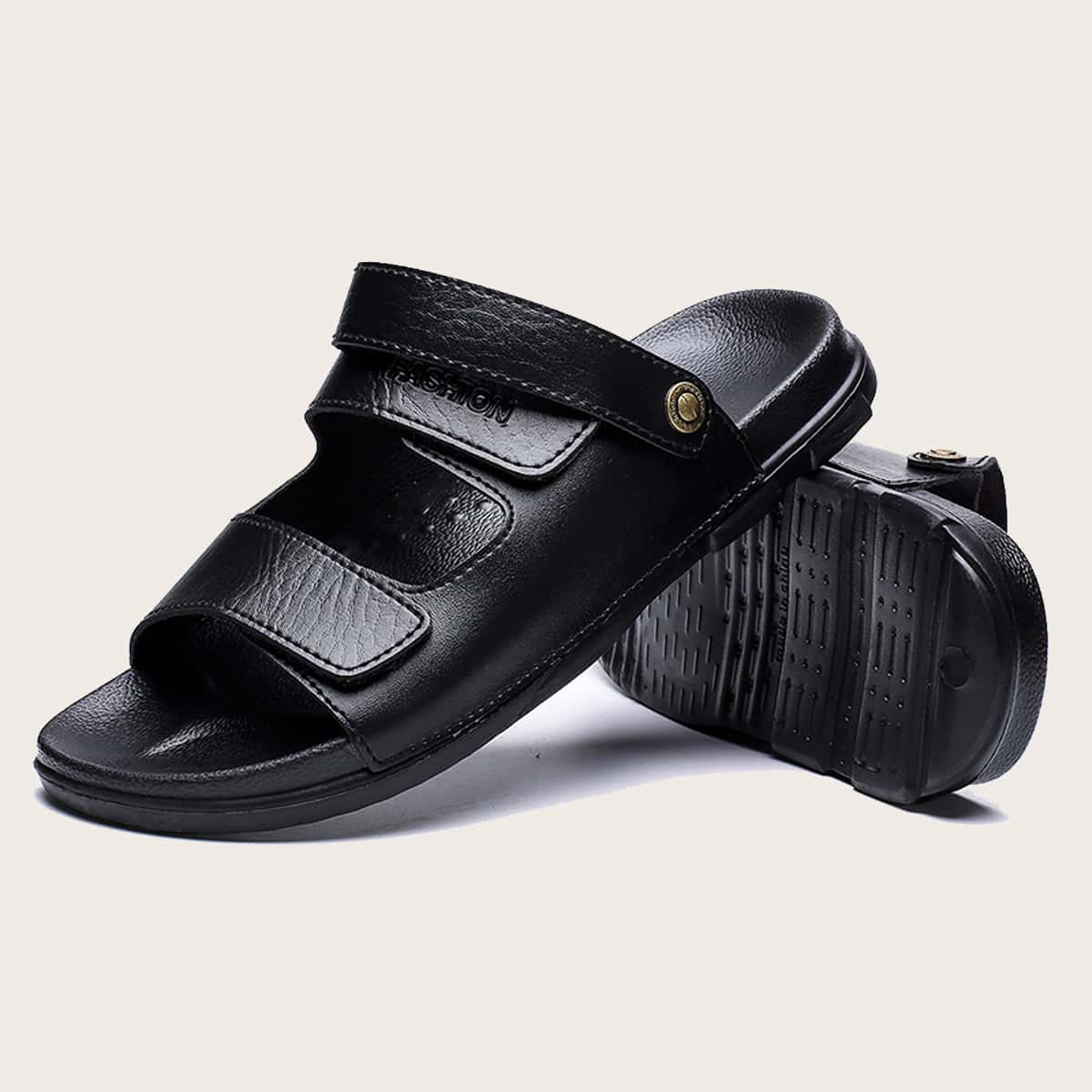 

Guys Open Toe Two Way Wear Sandals, Black