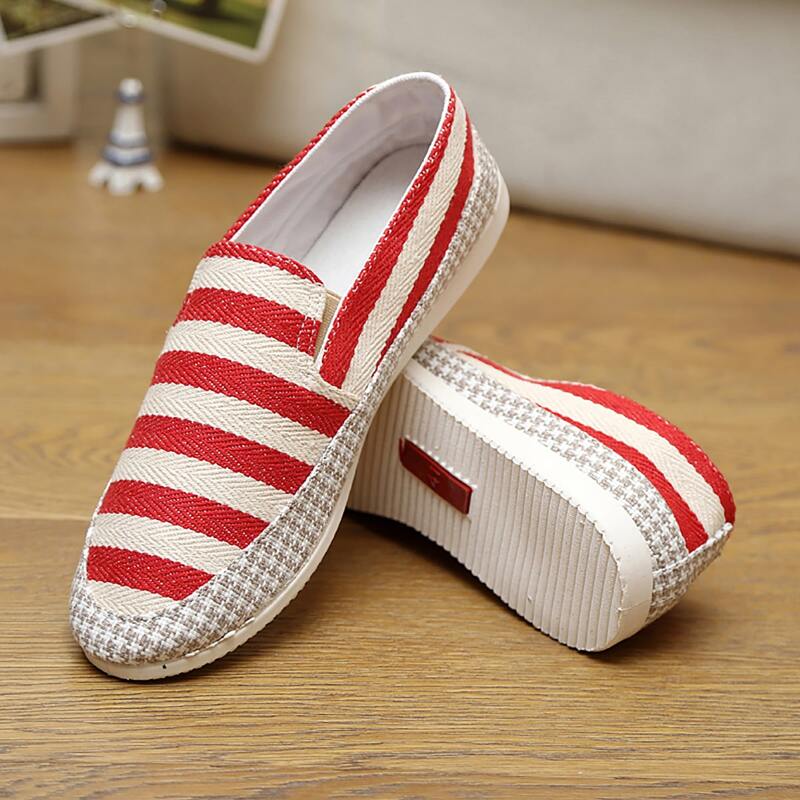 

Guys Striped Graphic Loafers, Red