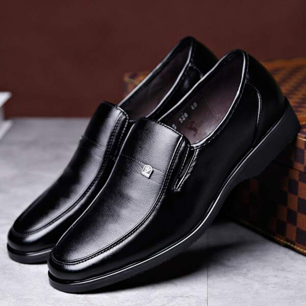 

Men Minimalist Slip On Dress Shoes, Black