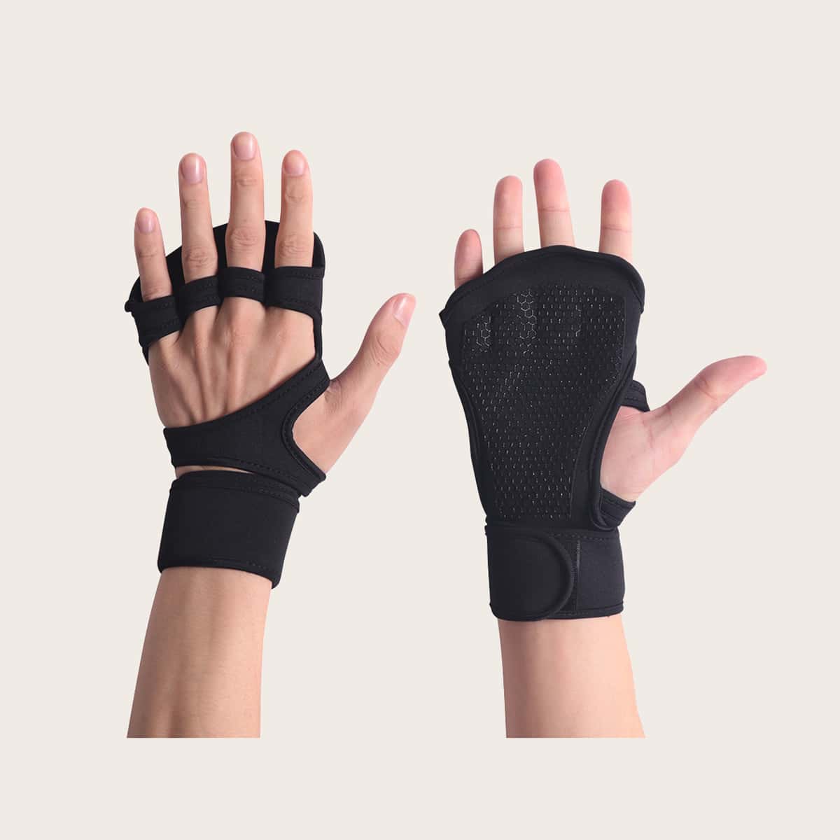 

2pcs Non-slip Fitness Gloves, Black