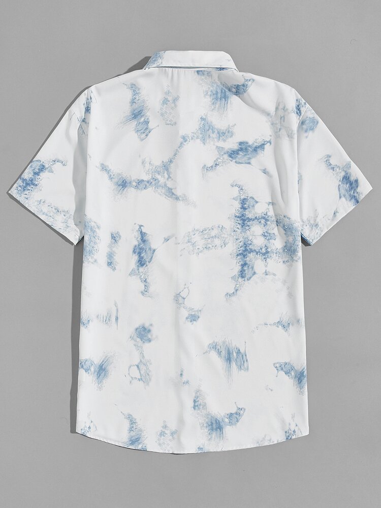 Manfinity Men Marble Print Shirt - White - View 2