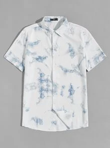 Manfinity Men Marble Print Shirt - White - View 3