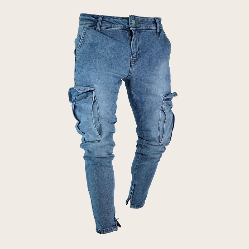 

Guys Pocket Skinny Jeans, Medium wash