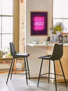 1pc Letter Graphic Wall Print Without Frame - Multicolor - View 6