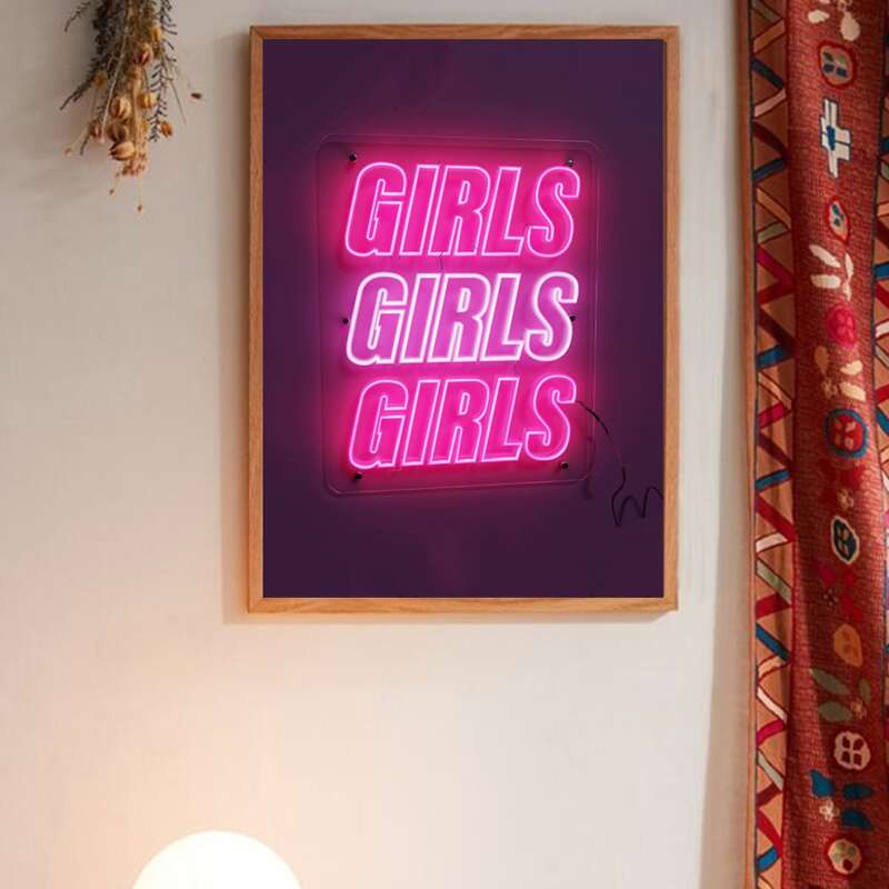 

1pc Letter Graphic Wall Print Without Frame, Multicolor