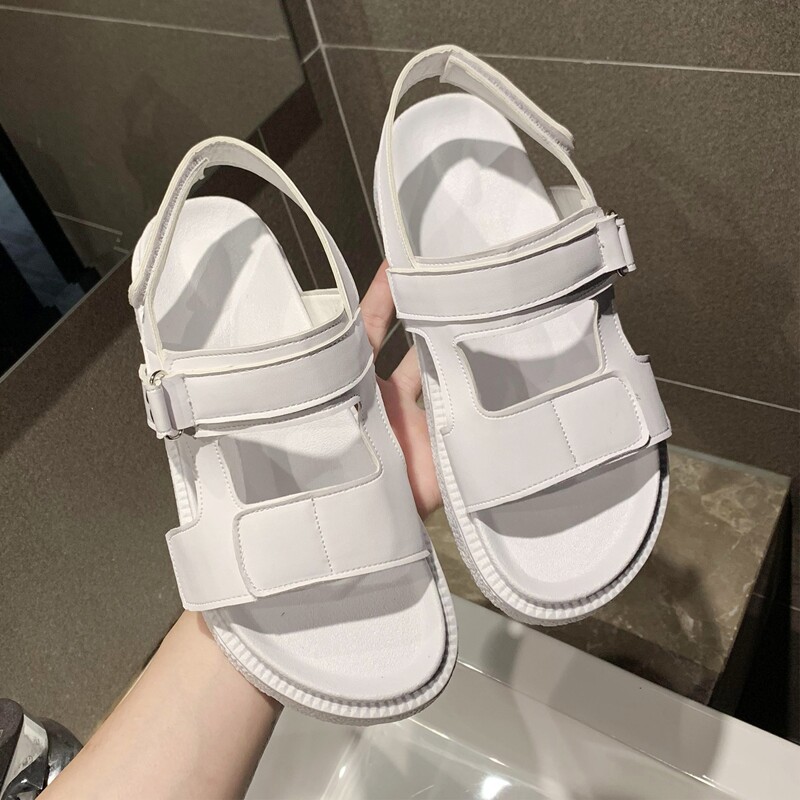 

Solid Midform Sandals, White